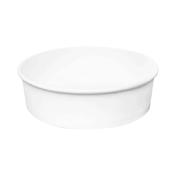 Food Bucket, 48 oz, 7.99in. Dia x 2.4in.h, White, Paper, 270PK